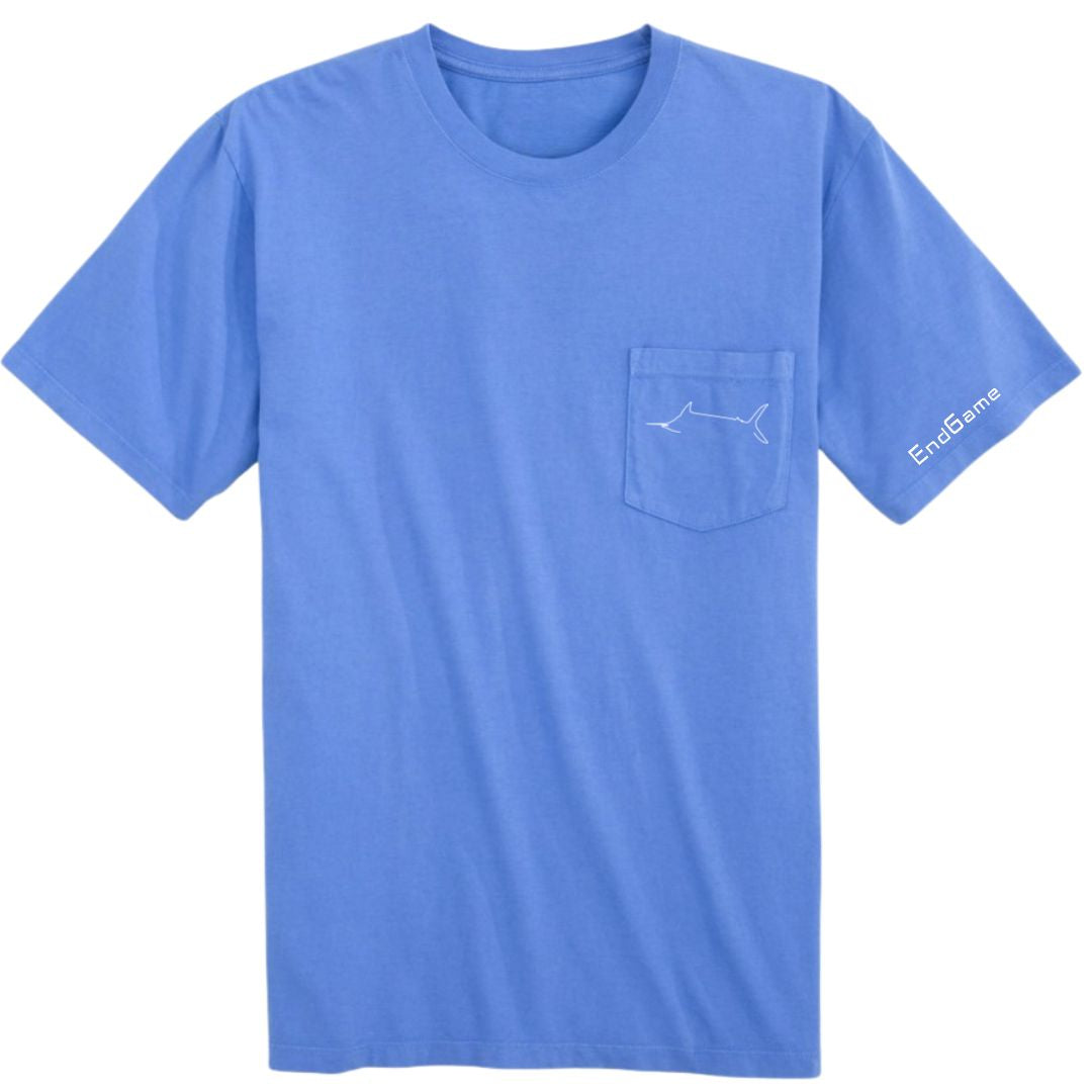 Marlin Crest Pocket Tee - Marine Blue