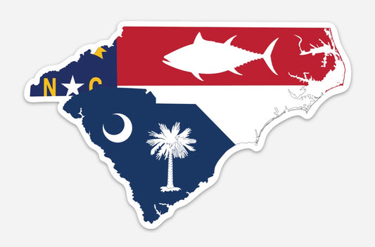 North Carolina and South Carolina Tuna Decal