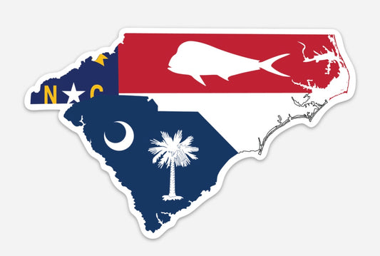 North Carolina and South Carolina Mahi Decal